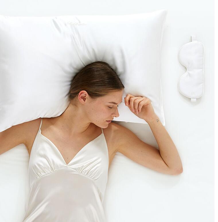 sleep on silk best silk pillowcase and silk eye mask set