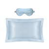 Blue 100% Pure Silk Pillowcase And Eye Mask Set