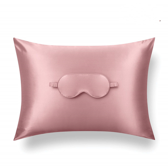 22MM soft silk pillowcase and sleeping eye mask set with box