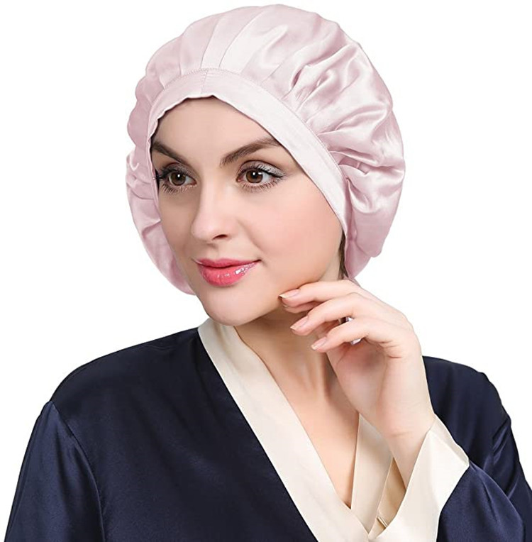 Women's silk hair turban for sleeping 100% silk satin bonnet 
